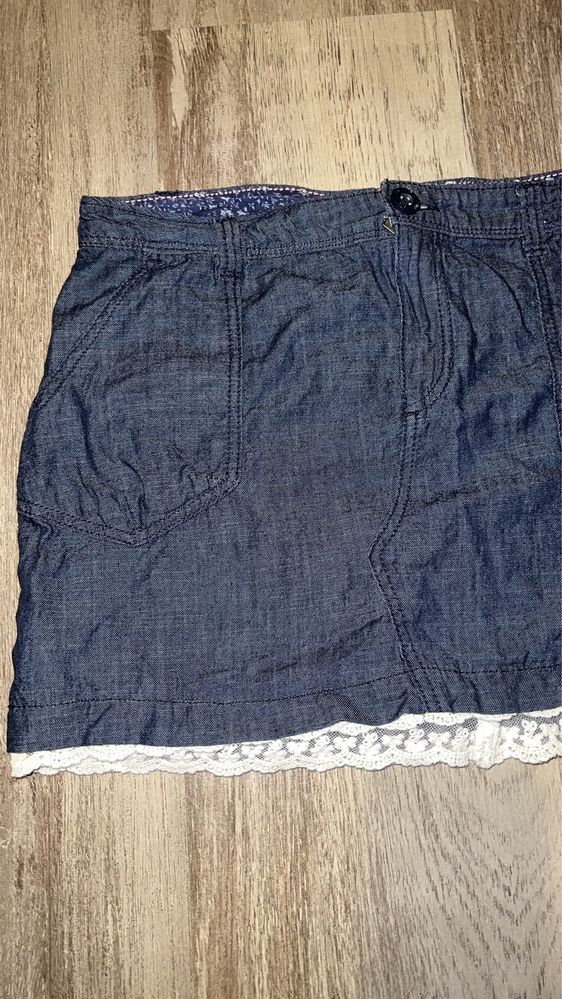 Spódnica mini dziewczynka 164 cm damska 36 S h&m cienki jeans  t2