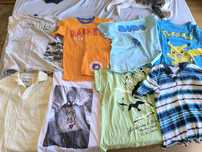 8 t shirt rapaz tamanho 10 a 11 anos por 7 euros