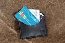 KARTOWNIK WIZYTOWNIK cardholder na dwie karty CZARNY