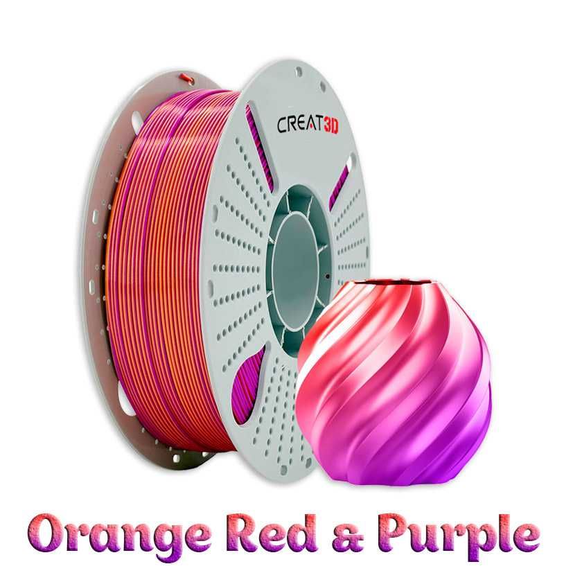 PLA пластик для 3д принтера CREAT3D PLA silk dual color  10 кг микс