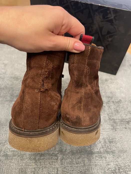 Buty zimowe kozaki botki brąz kazar 40-41 skóra