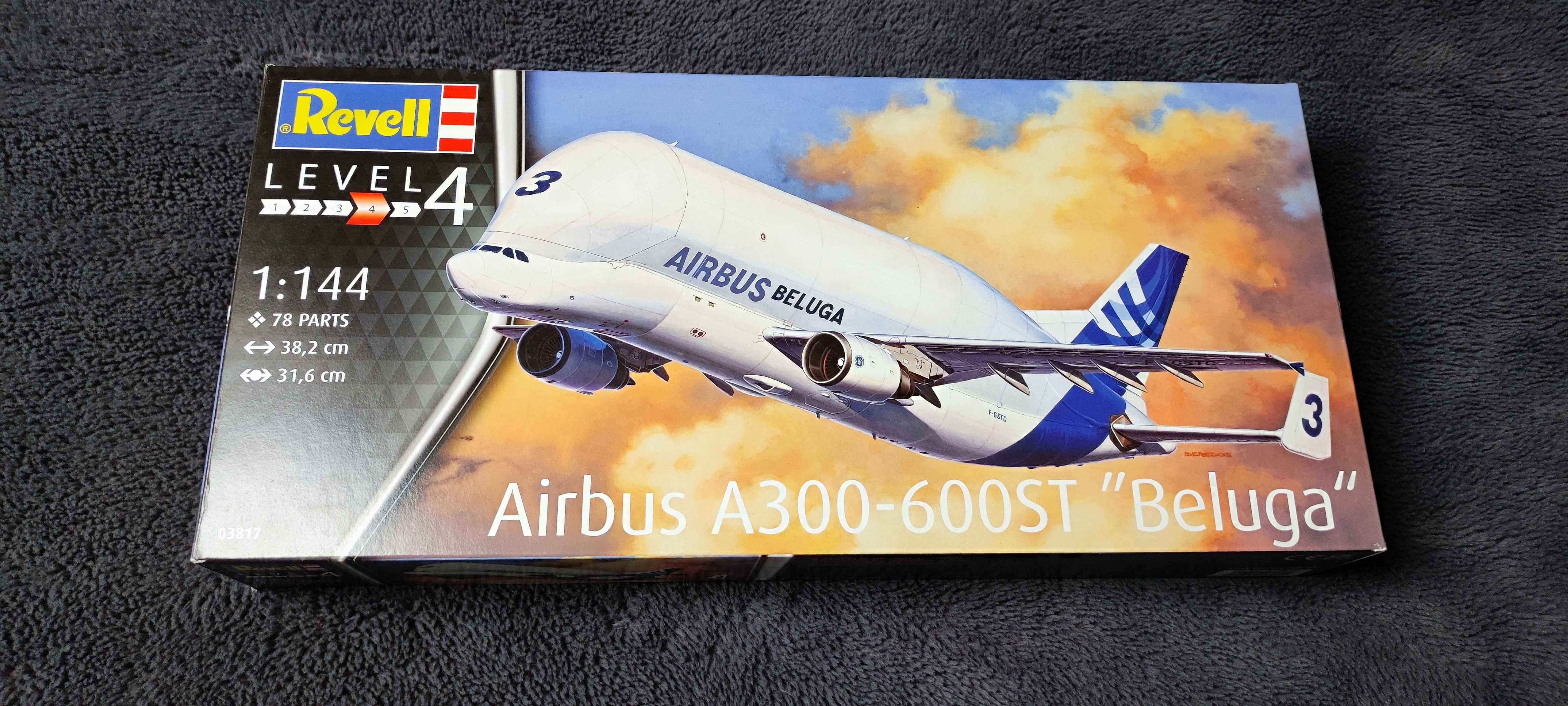 Model samolotu Airbus beluga A300-600st rewell klej gratis