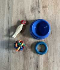 Игрушки для животных, мяч, кольцо, миска, тарелка