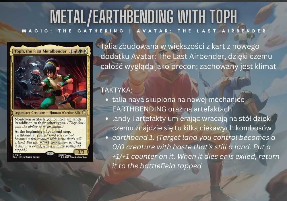 Magic the Gathering Commander | Avatar, Toph Metalbender, earthbending