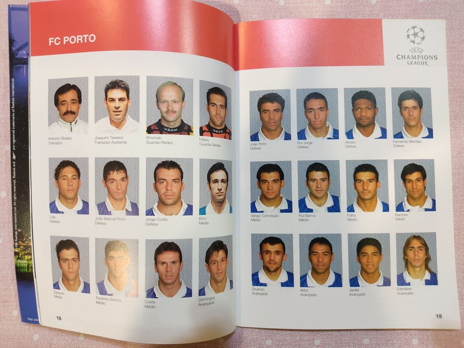 Programa de jogo FC Porto Rosenborg Champions league 1996/97