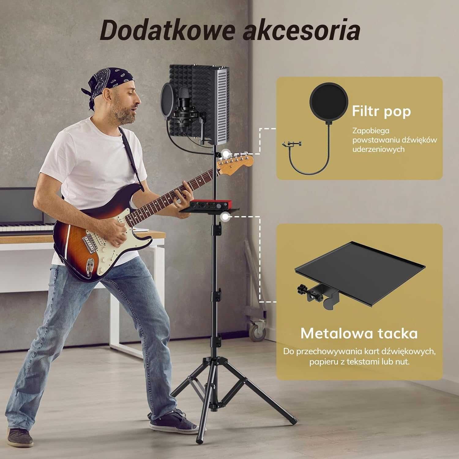 Zestaw osłon izolacyjnych do mikrofonu, osłona z pianki absorpcyjnej