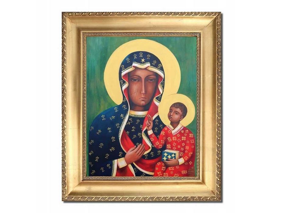 obraz malowany MATKA BOSKA CZĘSTOCHOWSKA Czarna Madonna na prezent