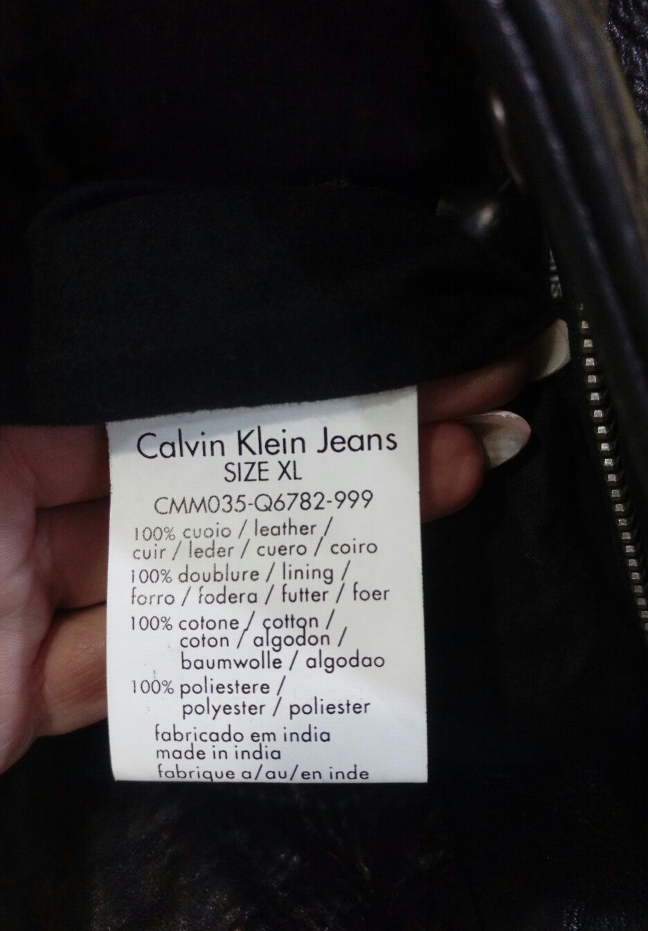 Оригінал Calvin Klein Jeans чоловіча шкіряна куртка