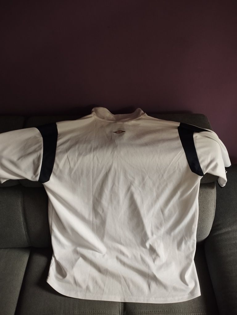 Biało-czarna koszulka polo reprezentacji Anglii Umbro