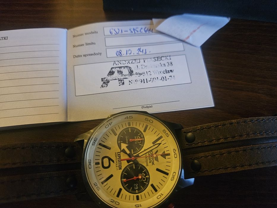 Okazja. Tanio. NOWY Zegarek Vostok Europe Expedition 6S21-595C644