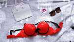 Czerwony biustonosz ESOTIQ push up WILD RED - PREZENT WIELKANOC