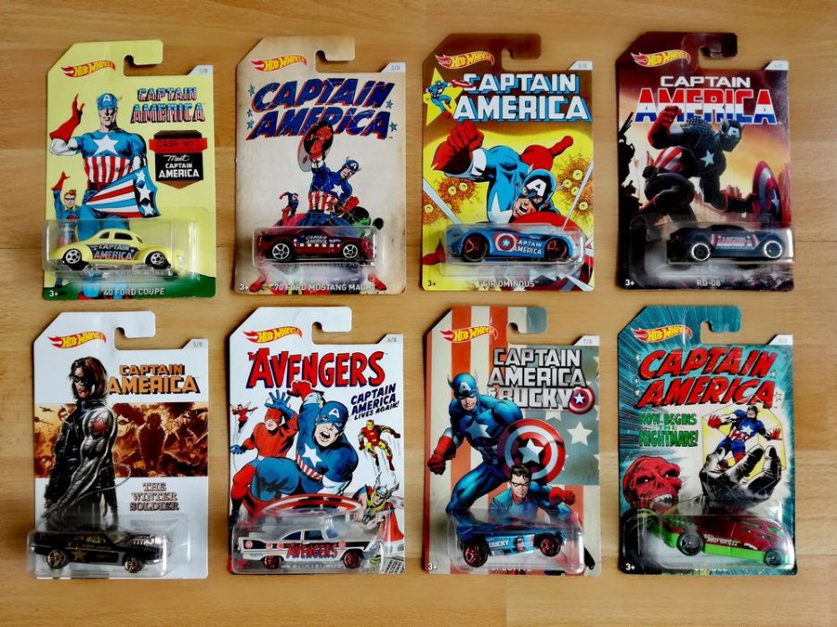 HOT WHEELS Marvel - Captain America - zestaw 8 modeli