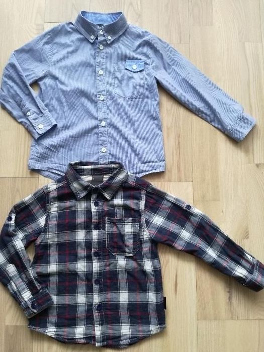 Koszule chłopięce w rozmiarze 110 - 2 sztuki