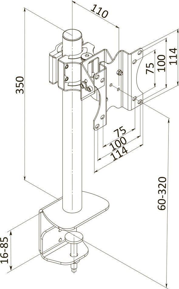 Кранштейн для монітору ТВ KSL DM11T