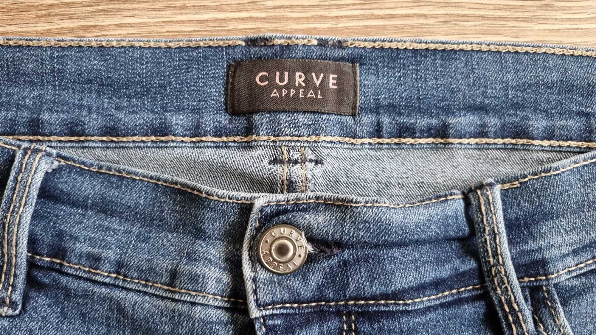 Krótkie spodenki damskie szorty bermudy CURVE APPEAL DENIM JEANS 14/32