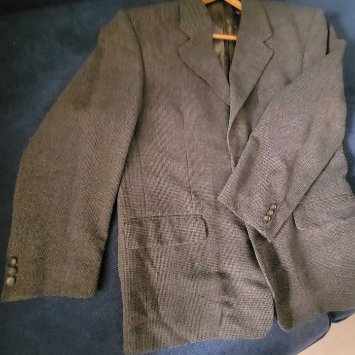 Męska marynarka, xl, fakturowania materiał.