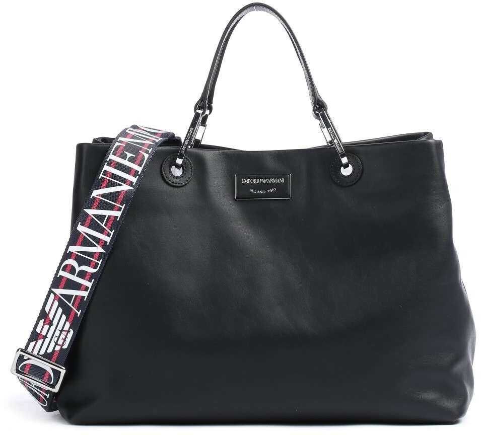 EMPORIO ARMANI luksusowa skórzana torebka SHOPPER BAG MILANO