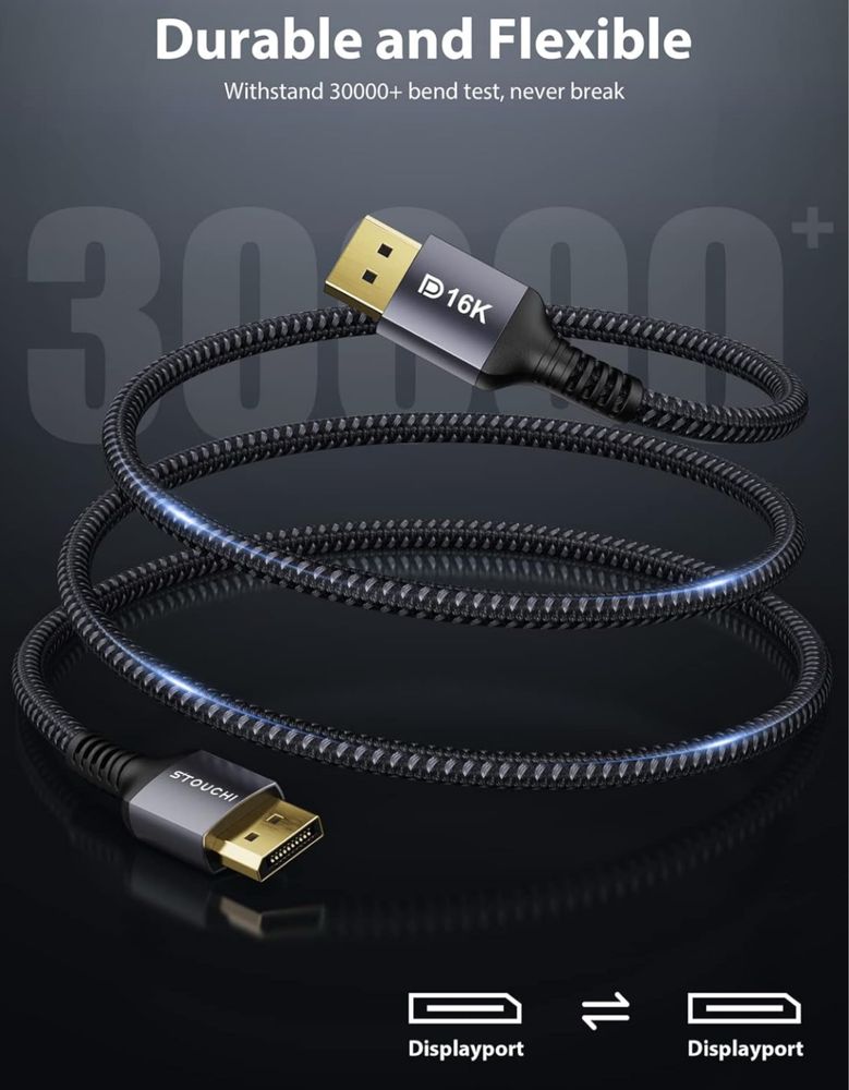 Kabel/przewód Dispalyport - Displayport DP-DP, 2m