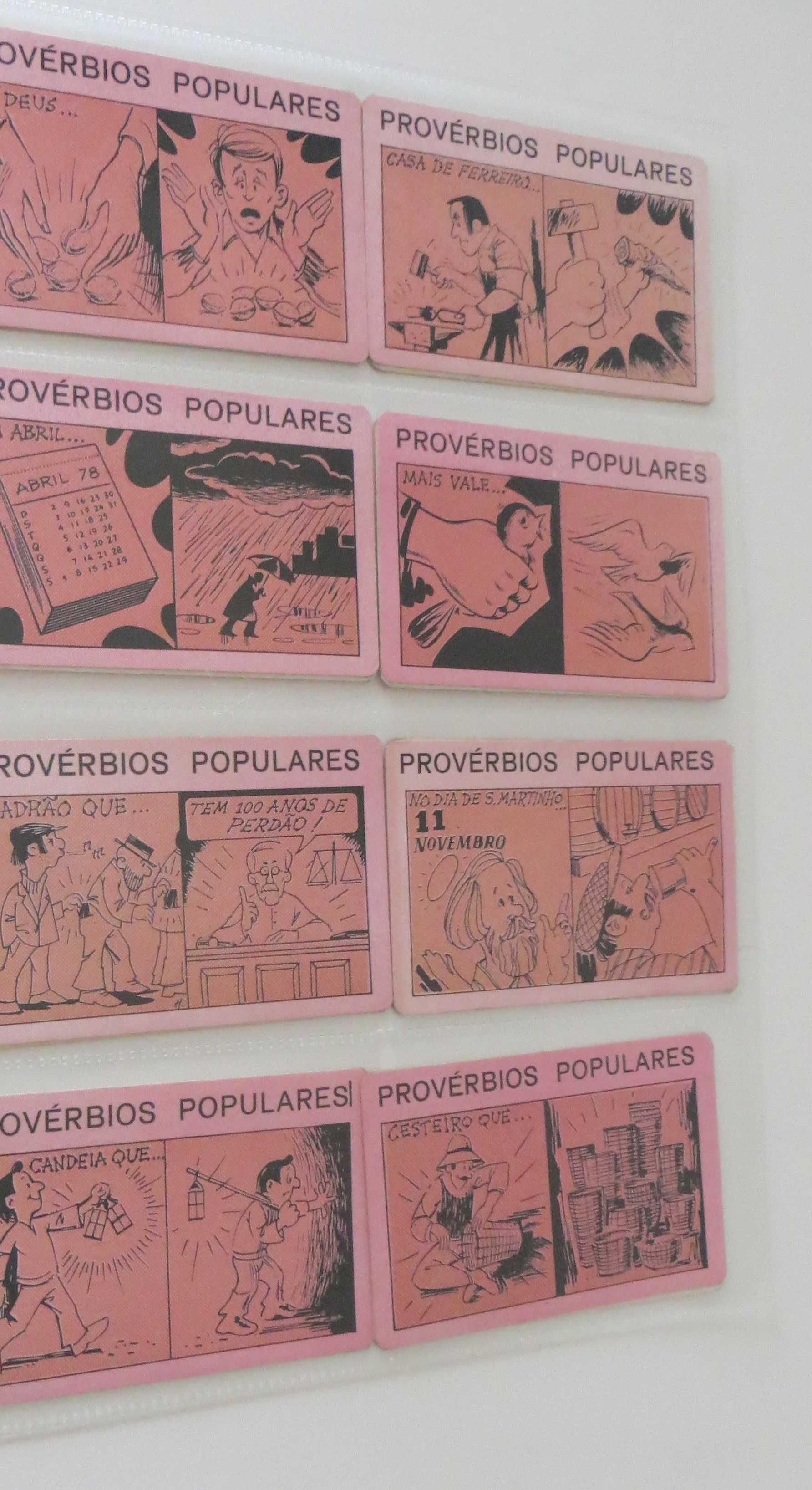 Calendários 1986 c/ provérbios populares Coleção completa de 15