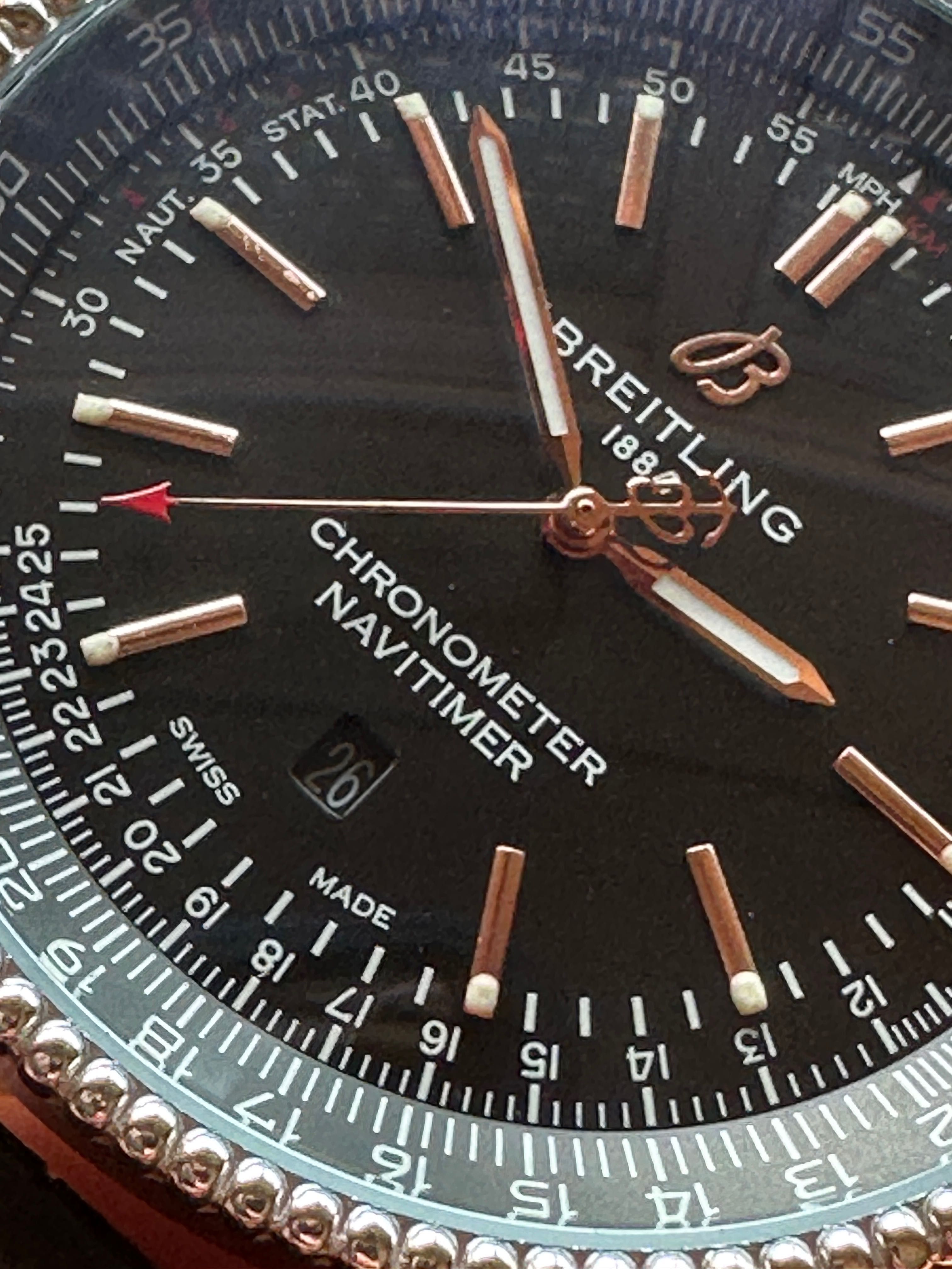 Relógio Breitling fundo preto - automatico Suíço - Eta - rolex - omega