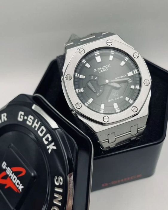 Наручные оригинальные часы Casio GA-2100H Custom Металические