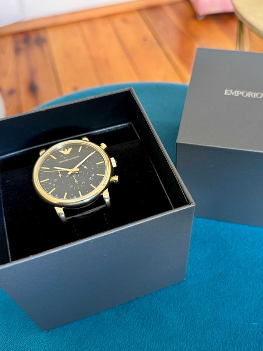 Zegarek męski Emporio Armani Luigi gold black AR1917 Nowy