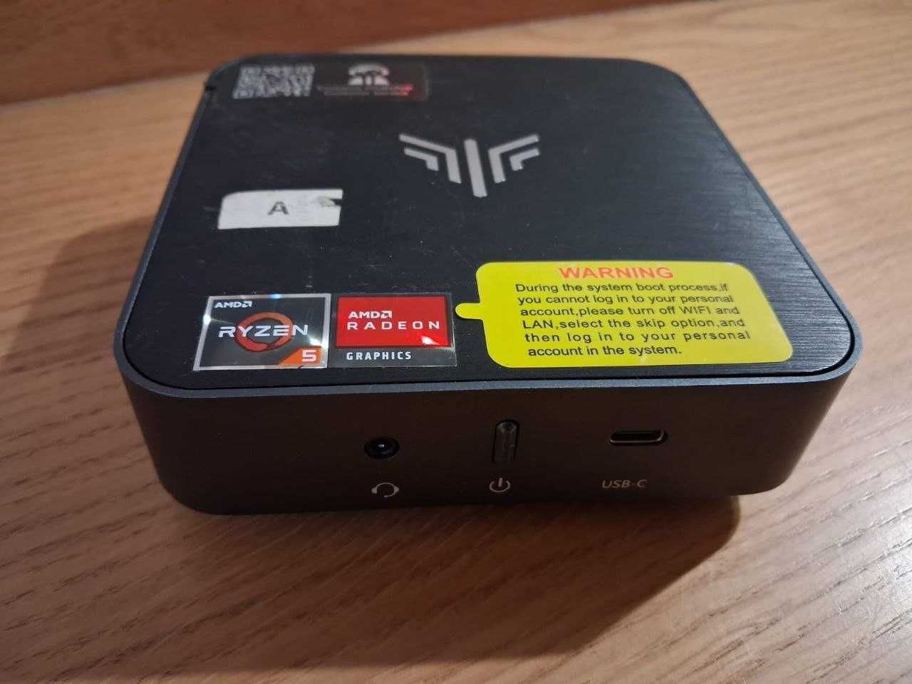 Міні ПК Неттоп Nipogi AM02 + Wi-Fi, Проц RYZEN5 3500U сильніше i5-7600