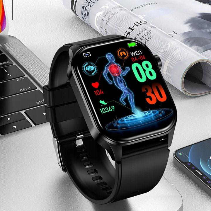 Smartwatch Zegarek Dla Seniora Ekg Pomiar Cukru Puls Ciśnienie Tempera