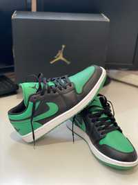 Чоловічі кросівки Nike Air Jordan 1 Low Black Green оригінал 28см