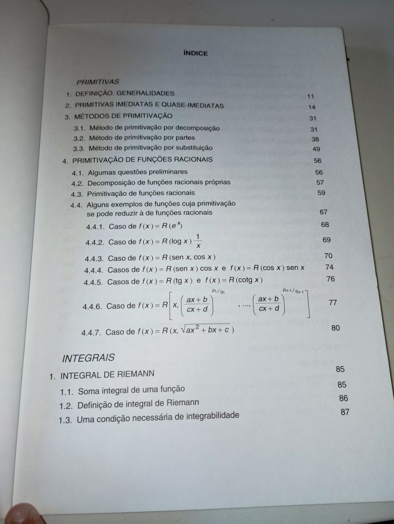 Matemática primitivas e integrais