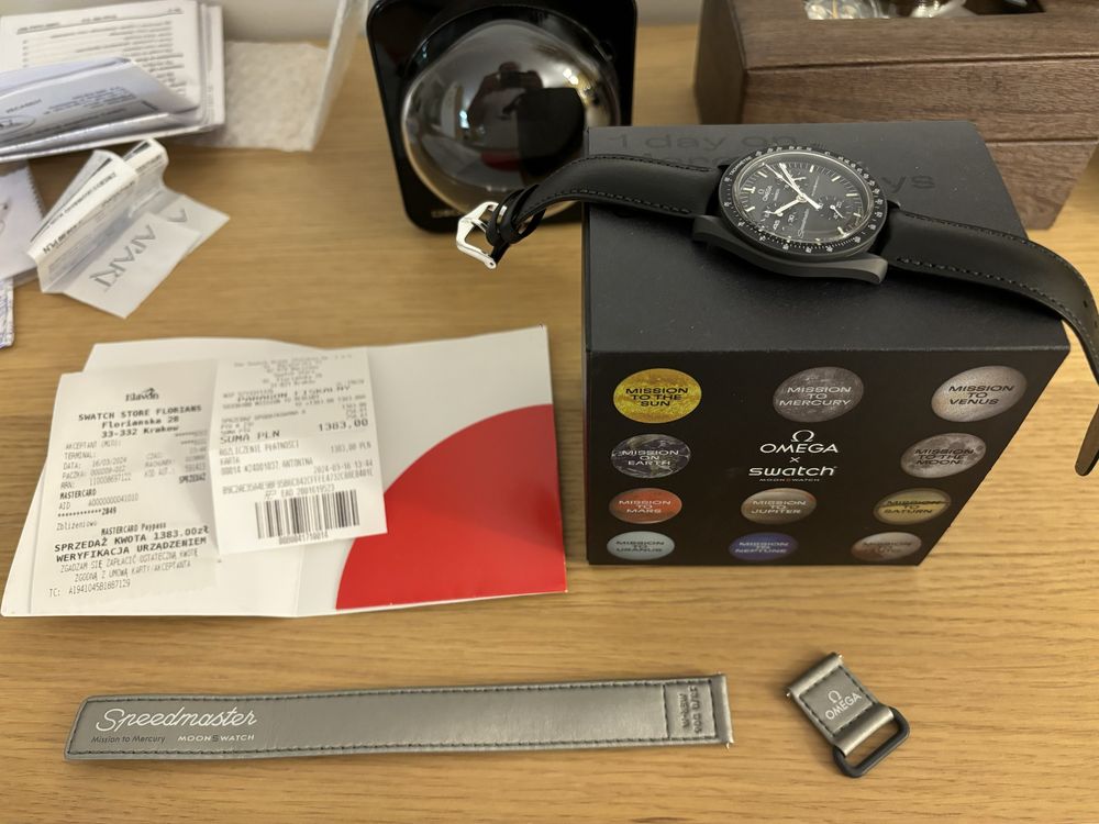 OMEGA x Swatch Speedmaster MoonSwatch JAK NOWY GWARANCJA Zegarek meski