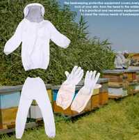Kombinezon pszczelarski z rękawiczkami i haczykiem J,Kapelusz pszczel