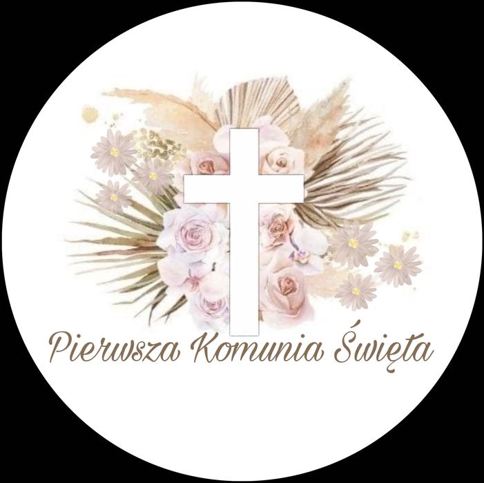 Komunijny opłatek na tort - Pierwsza komunia święta