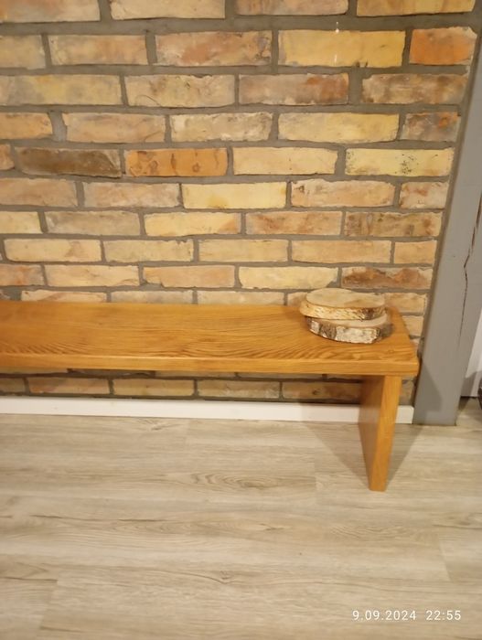 Ławka jesionowa do przedpokoju