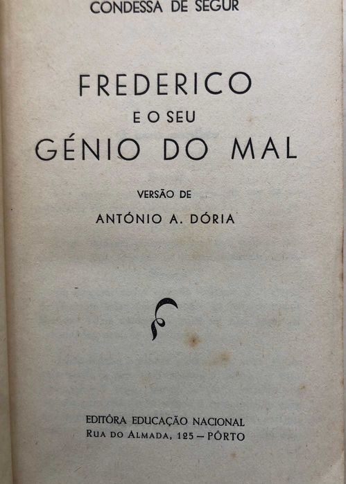 Frederico e o seu Génio do Mal - Condessa de Ségur