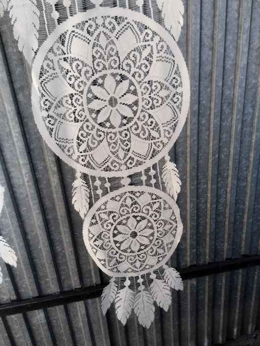 Panel, firanka łapacz snów koloru lnianego 43 x 140