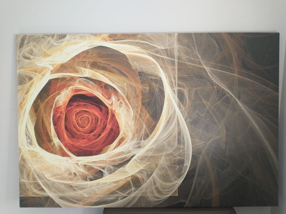 Duży obraz 120x80 róża fraktalna na płótnie druk