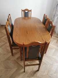 Zestaw stół 6 krzeseł stan idealny