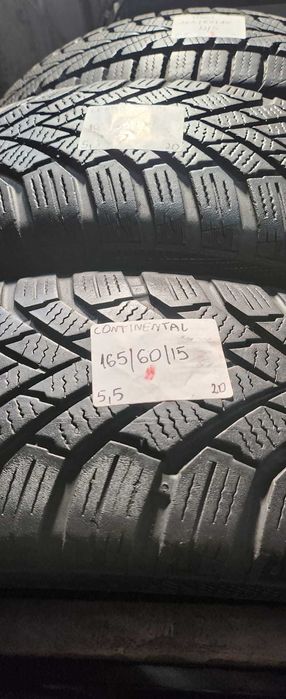 2 opony zimowe CONTINENTAL 165/60/15