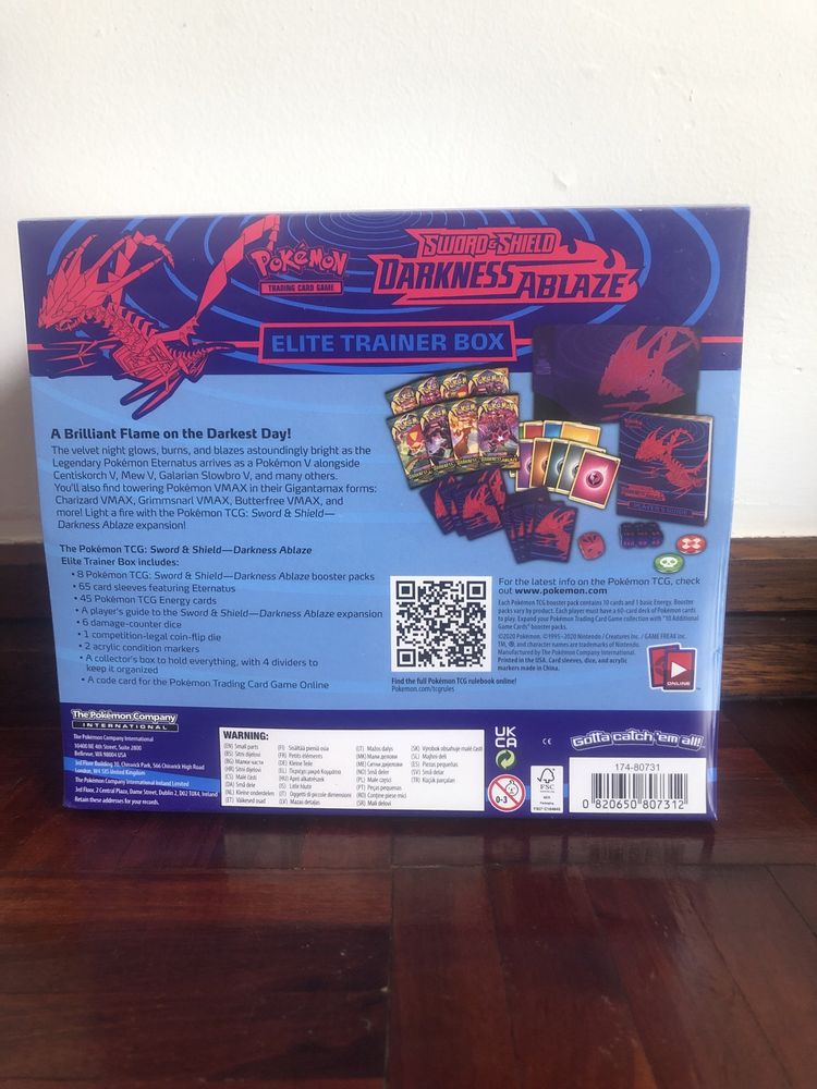 Pokemon darkness ablaze elite trainer box