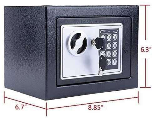 Sejf Domowy Ścienny Kasa Pancerna Stalowy Szyfr Zamek Elektroniczny