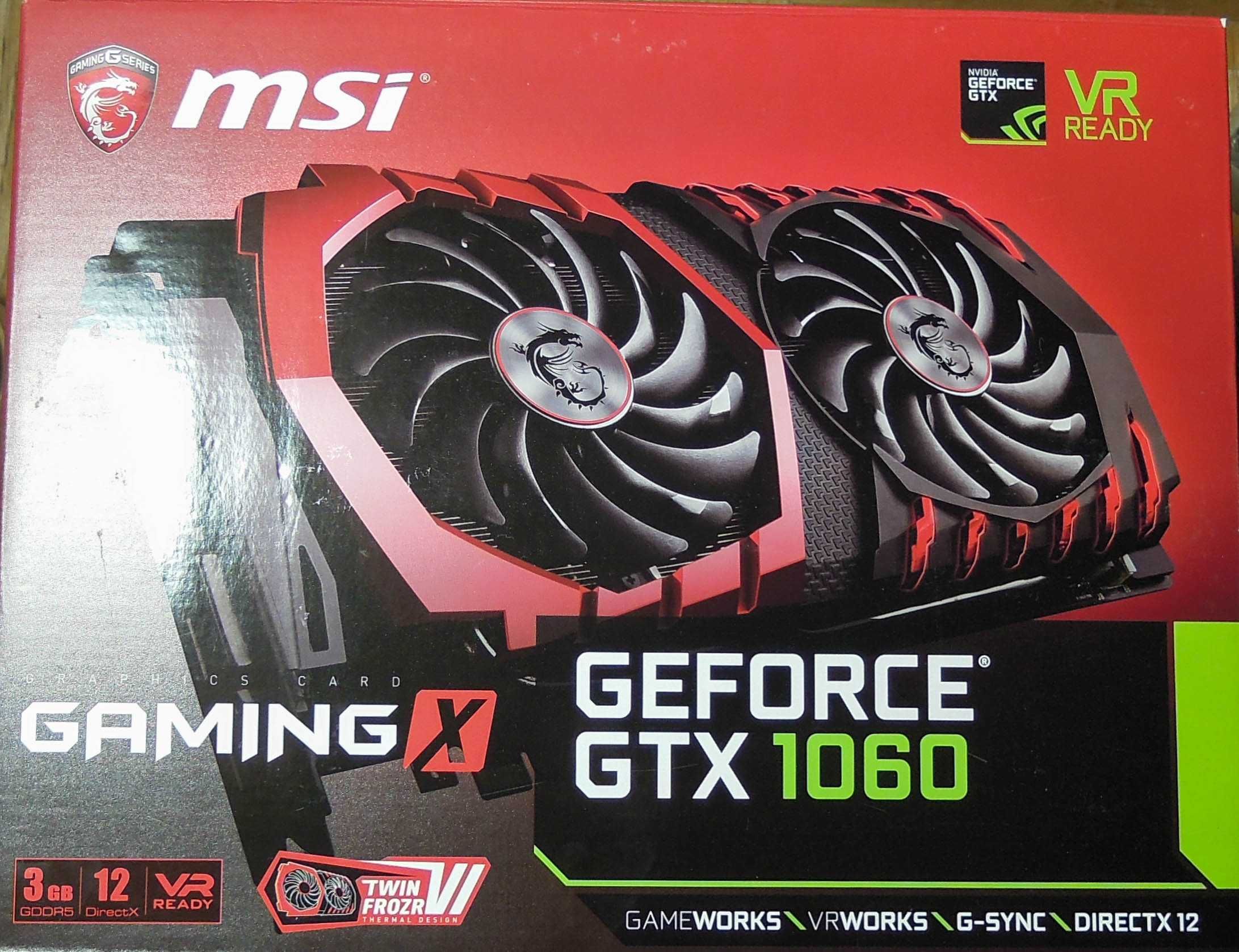 Видеокарта GeForce GTX 1060 3GB MSI Gaming X