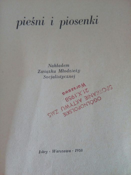 Książka ,Pieśni i piosenki,(komunistyczne PRL)