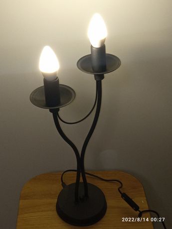 Lampa stojąca dwuramienna pokojowa biurkowa