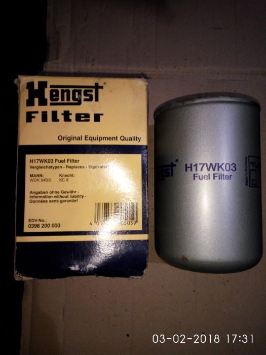 Фильтр топливный Hengst E10KFR4D10 \ Hengst H17WK03