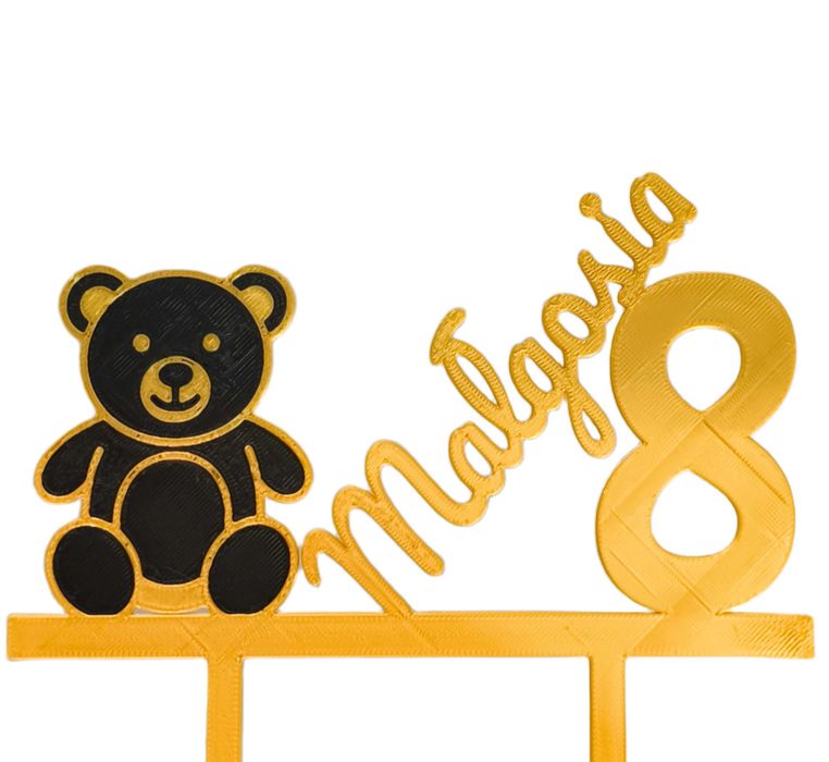 toppery na tort dekoracja personalizacja wybór kolorów druk 3D