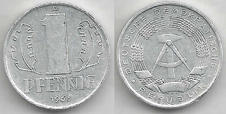 Niemcy - NRD 1 Pfennig 1963