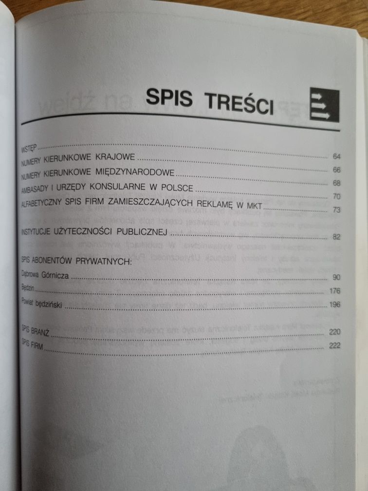 Książka telefoniczna Dąbrowa Górnicza i Będzin 2008/9.