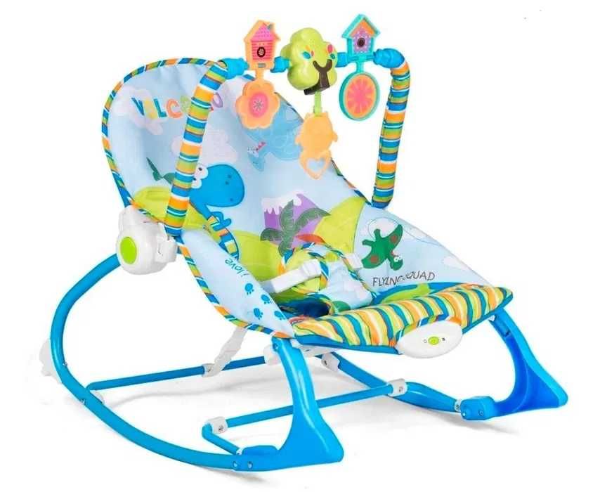 Multi funkcjonalny leżaczek, bujaczek z wibracją i muzyką Ricokids