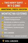 Montaż sufitów systemowych Armstrong Prefix Rockfon
